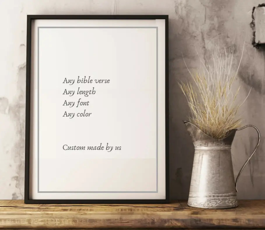 poem printed and framed