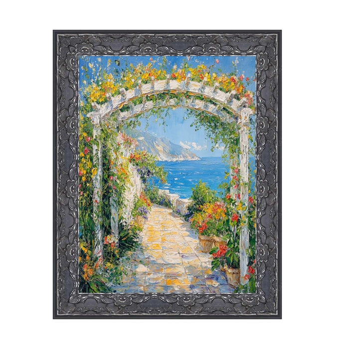 32x48 Frame Renaissance Silver Black Ornate Picture Frame