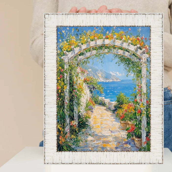 30x30 Frame White Birch Wood Scoop Picture Frame