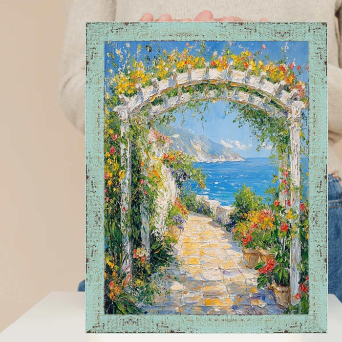 14x14 Frame Slim Teal Seaspray Chabi Chic Farmhouse Rustic Picture Frame