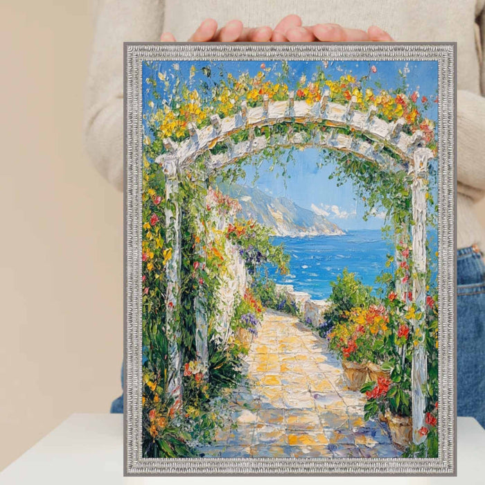 32x48 Frame Slim Bright Chrome Silver Pebbled Texture Picture Frame