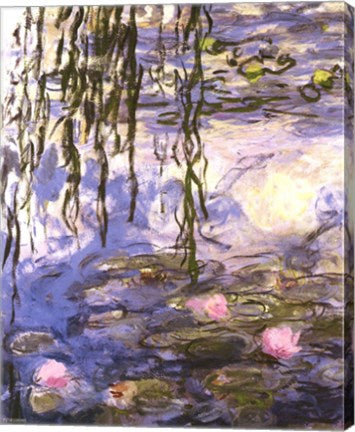 Waterlilies (pink flowers) by Claude Monet