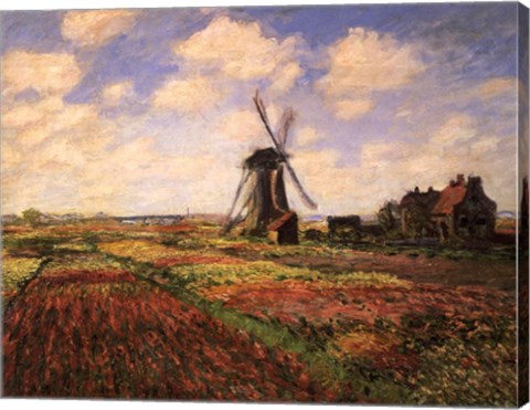 Tulip Fields with Windmill by Claude Monet