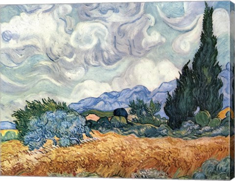 A Wheat Field with Cypresses, c.1889 by Vincent Van Gogh