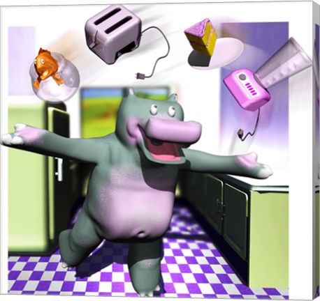 Kitchen Hippo by Cheryl Valentino