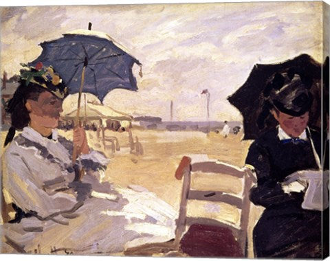 The Beach at Trouville, 1870 by Claude Monet