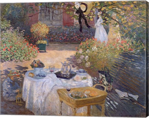 The Luncheon: Monet's garden at Argenteuil, c.1873 by Claude Monet