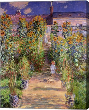 The Artist's Garden at Vetheuil, 1880 by Claude Monet
