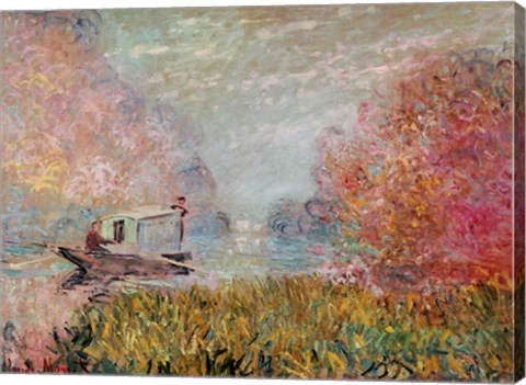 The Boat Studio on the Seine, 1875 by Claude Monet