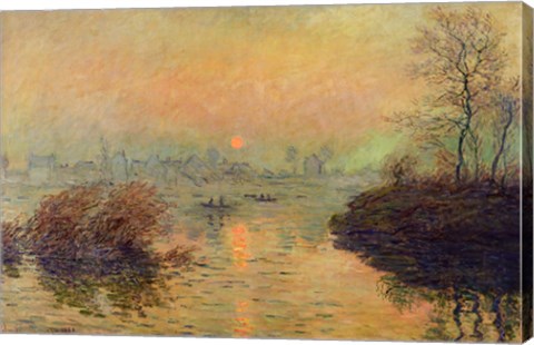 Sun Setting over the Seine at Lavacourt. Winter Effect, 1880 by Claude Monet