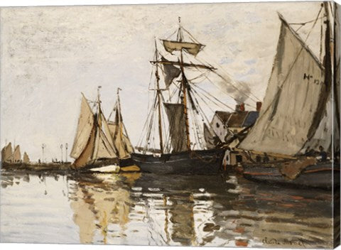 The Port of Honfleur, c.1865 by Claude Monet