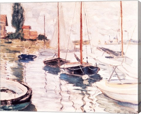 Sailboats on the Seine by Claude Monet