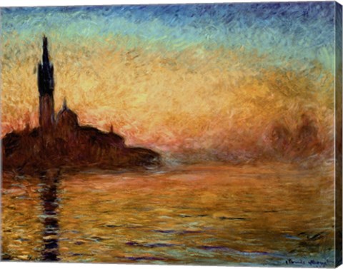 View of San Giorgio Maggiore, Venice by Twilight, 1908 by Claude Monet
