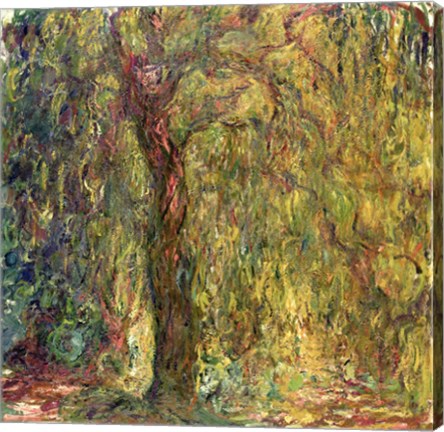Weeping Willow green by Claude Monet