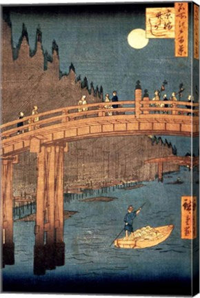 Kyoto Bridge by Moonlight by Utagawa Hiroshige