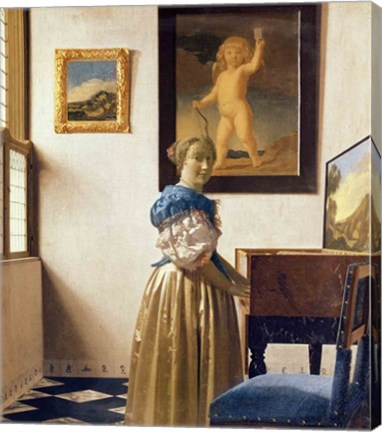 Lady standing at the Virginal by Johannes Vermeer