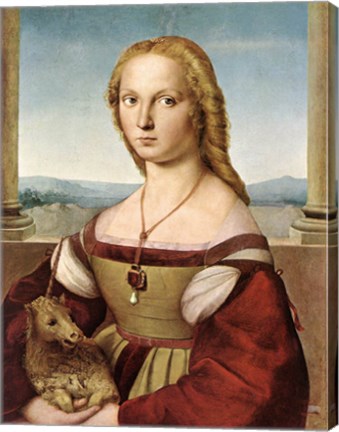 Lady with Unicorn by Rafael Santi
