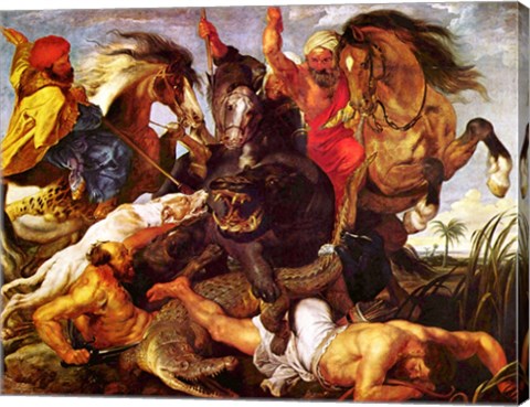 Hippopotamus and Crockodile Hunt by Peter Paul Rubens