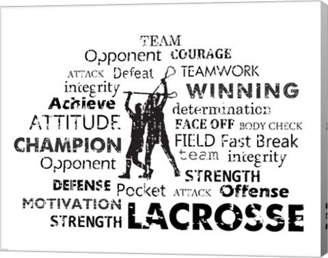 Lacrosse Text by Sports Mania