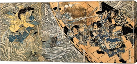 Kuniyoshi Utagawa, The ghost of Taira Tomomori, Daimotsu bay