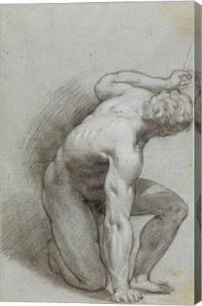 Kneeling Figure by Agostino Carracci