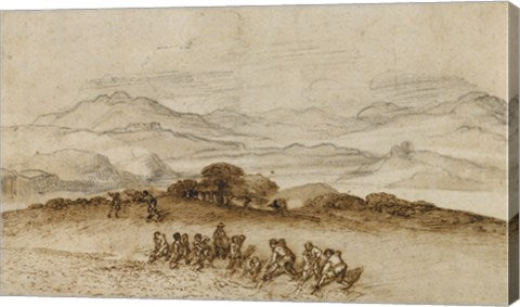 Landscape in Latium with Farm Laborers by Claude Lorrain
