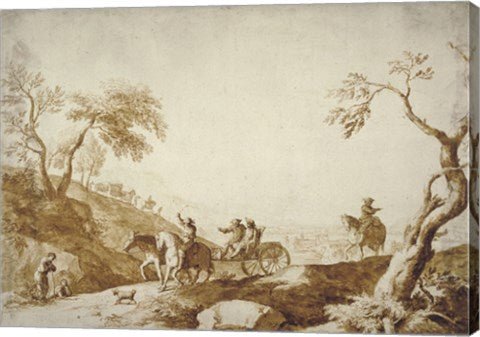 Landscape with Travelers by Marco Ricci