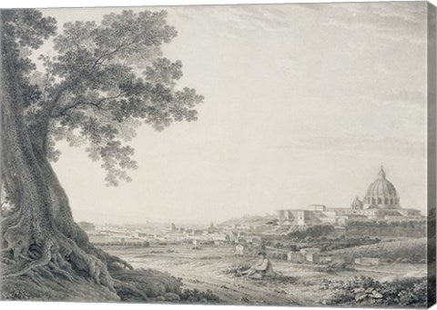 An Extensive View of Rome from the Orti della Pineta Sacchetti by Giovanni Battista Lusieri