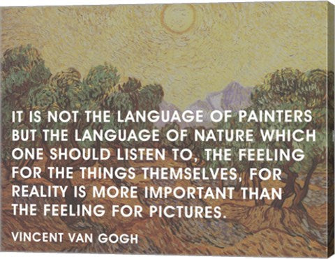 Language of Painters - Van Gogh Quote by Quote Master