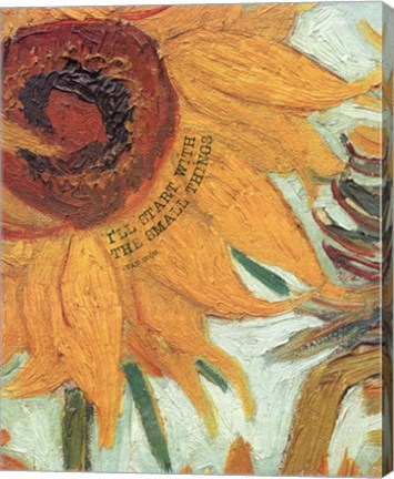 Small Things - Van Gogh Quote 2 by Quote Master