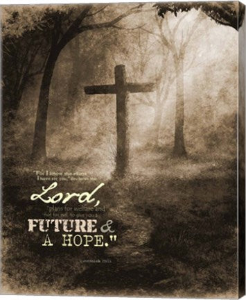 Jeremiah 29:11 For I know the Plans I have for You (Sepia Cross) by Inspire Me
