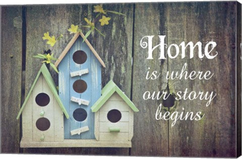Home is Where Our Story Begins Bird Houses by Color Me Happy