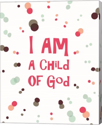 I Am A Child Of God Radial Dots Pink by Inspire Me