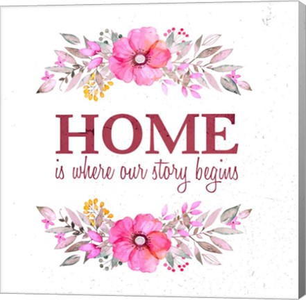 Home Is Where Our Story Begins-Magenta by Color Me Happy