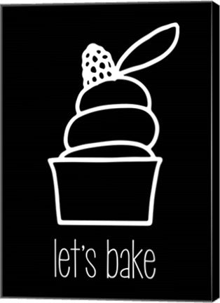 Let's Bake - Dessert III Black by Color Me Happy