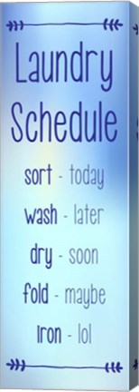 Laundry Schedule - Sky Blue by Color Me Happy