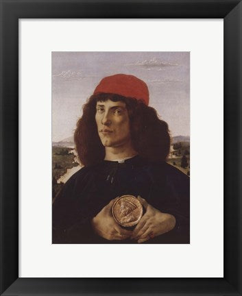 Portrait of a Man with a Medal of Cosimo the Elder by Sandro Botticelli