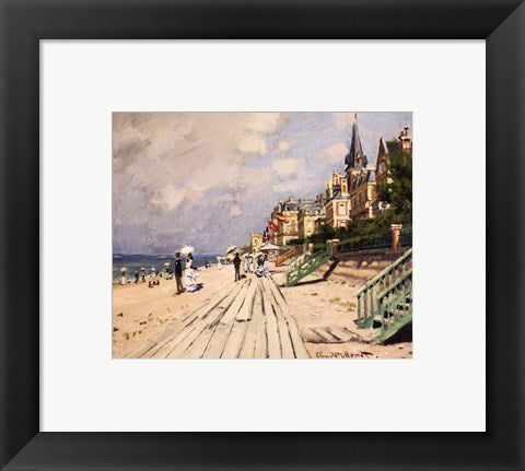 Beach at Trouville, c.1870 by Claude Monet