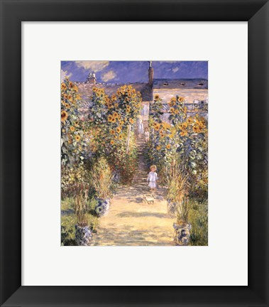 The Artist's Garden at Vetheuil with Boy, c.1880 by Claude Monet