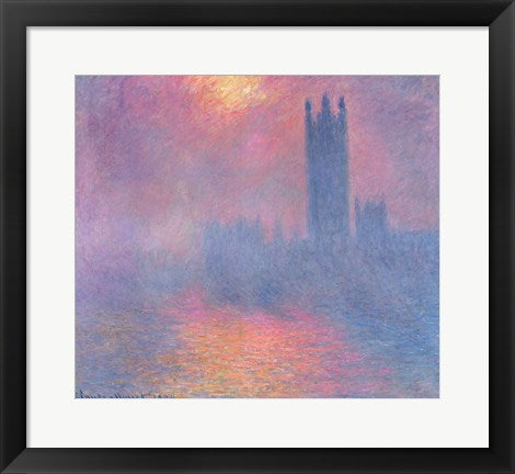 The Houses of Parliament, London, with the sun breaking through the fog, 1904 by Claude Monet