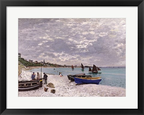 The Beach at Sainte-Adresse, 1867 by Claude Monet