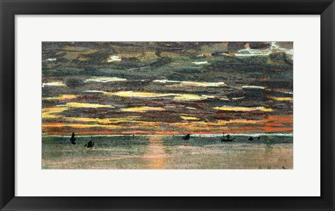 Sunset Over the Sea by Claude Monet