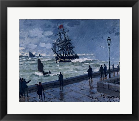 The Jetty at Le Havre, Bad Weather, 1870 by Claude Monet