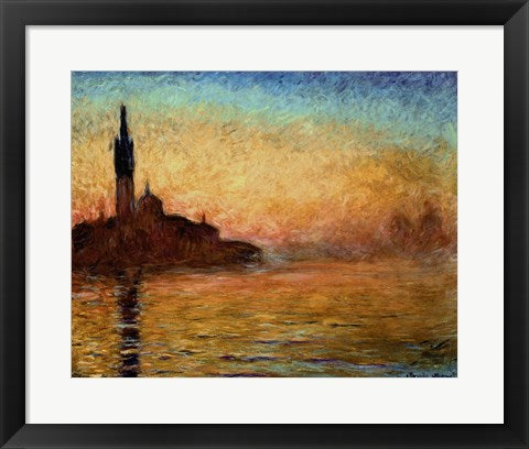 View of San Giorgio Maggiore, Venice by Twilight, 1908 by Claude Monet