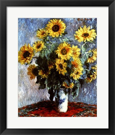 Still life with Sunflowers, 1880 by Claude Monet