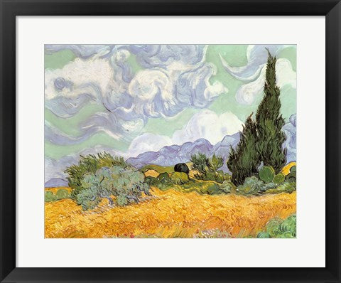 Wheatfield with Cypresses, 1889 by Vincent Van Gogh