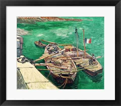 Landing Stage with Boats, 1888 by Vincent Van Gogh