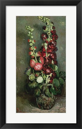 Vase of Hollyhocks, 1886 by Vincent Van Gogh