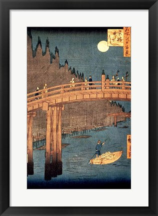 Kyoto Bridge by Moonlight by Utagawa Hiroshige
