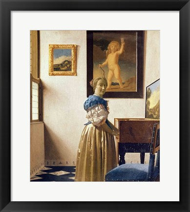Lady standing at the Virginal by Johannes Vermeer